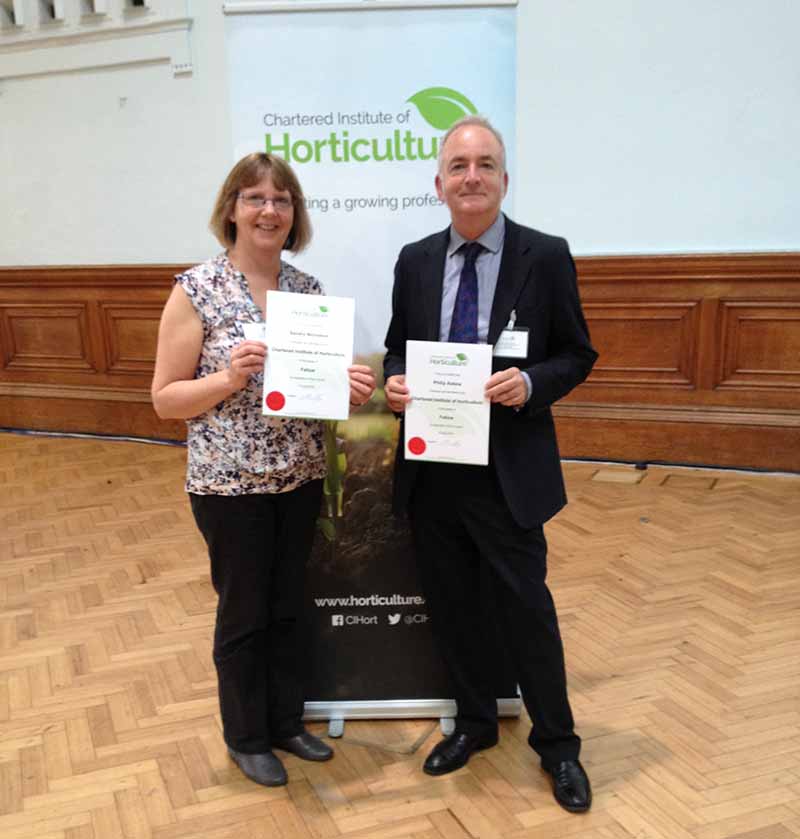 Lecturer becomes Fellow of the Chartered Institute of Horticulture