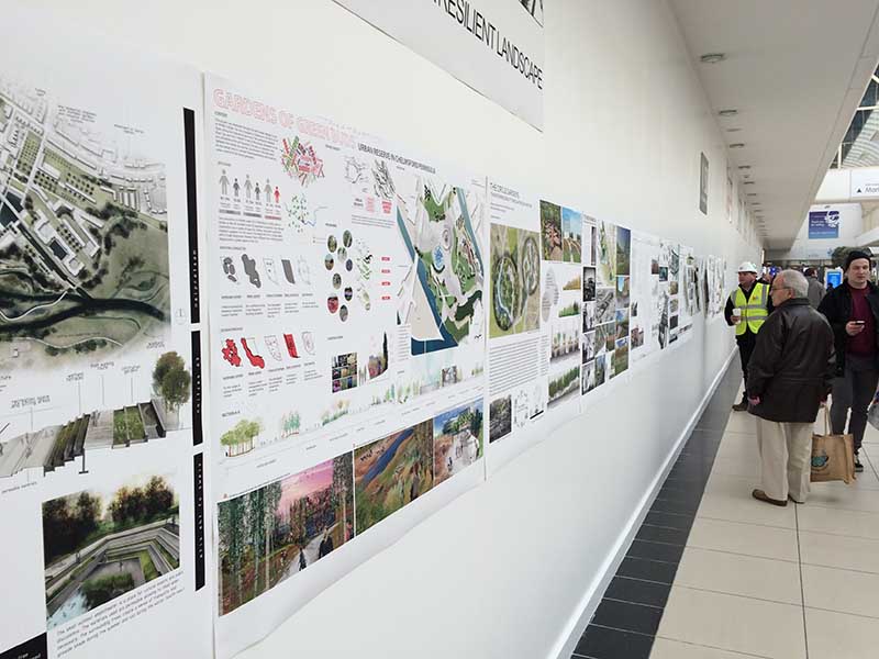 Design students exhibit their work in shopping centre